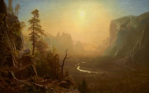 Yosemite Valley, Glacier Point Trail by Albert Bierstadt, American, born Germany, 1830–1902