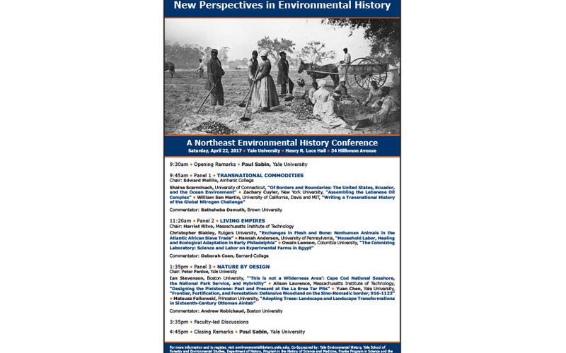 "New Perspectives in Environmental History," Spring 2017