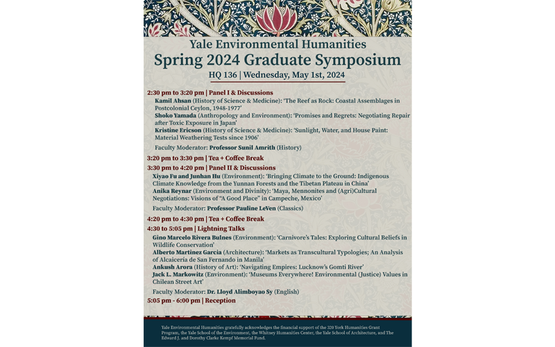 "Environmental Humanities Symposium," Spring 2024